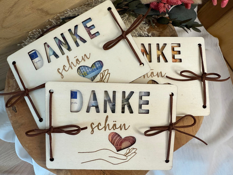 Geldgeschenk - Karte Dankeschön