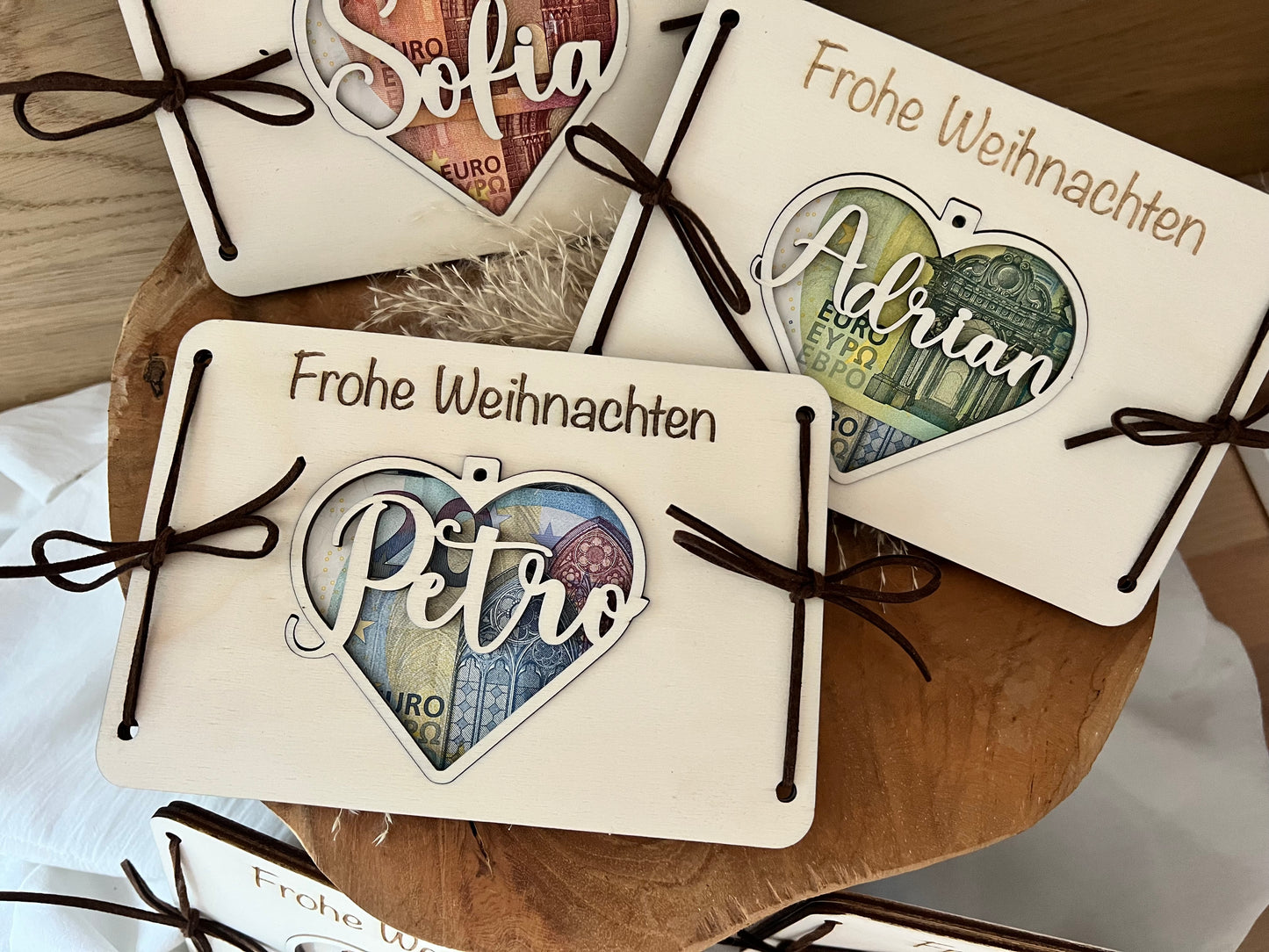 Personalisiertes Geldgeschenk Weihnachtsherz