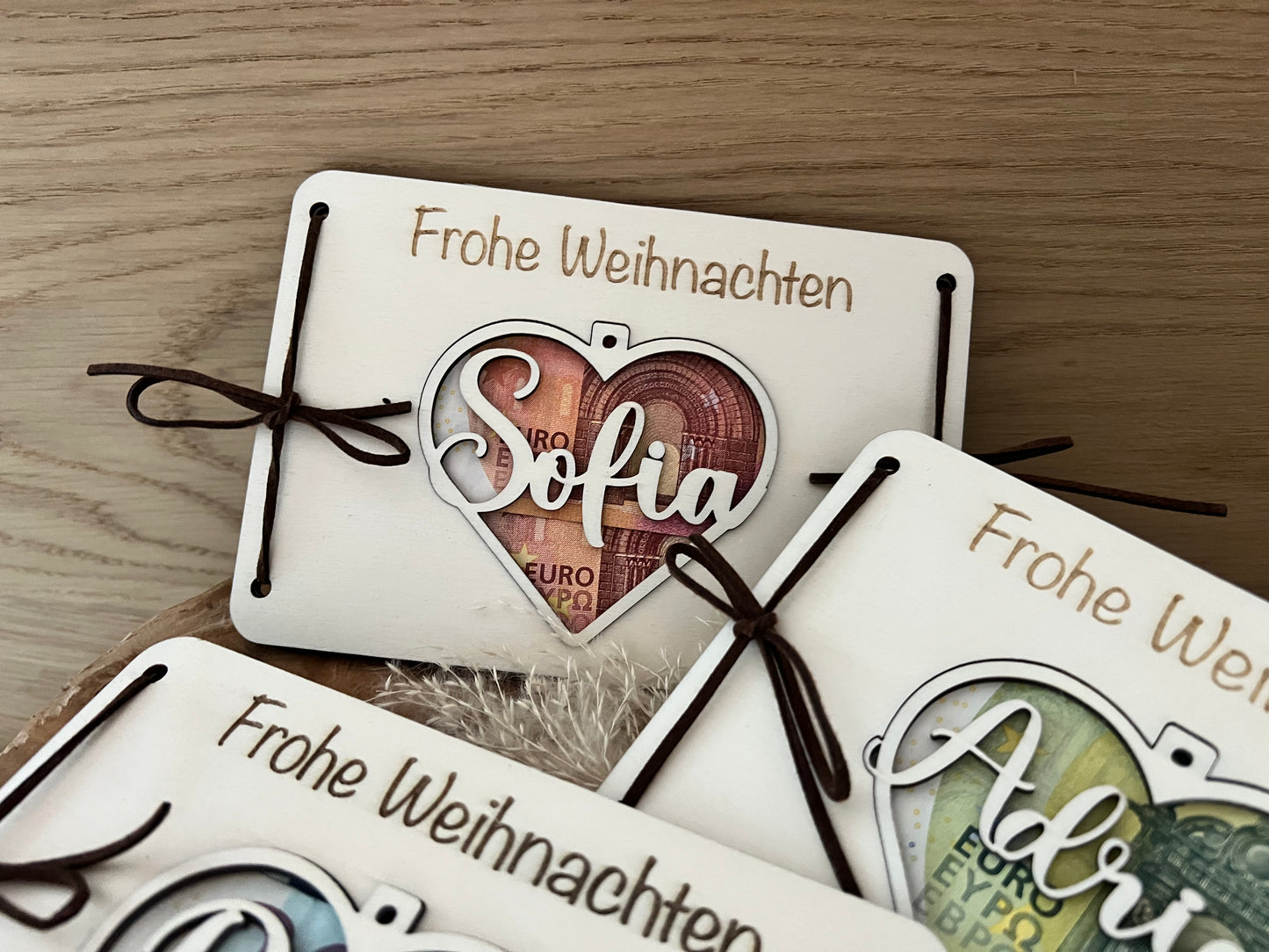 Personalisiertes Geldgeschenk Weihnachtsherz