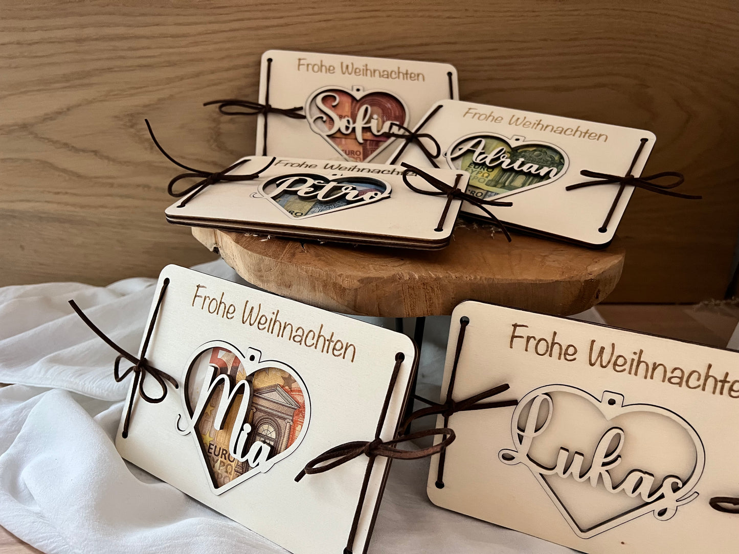Personalisiertes Geldgeschenk Weihnachtsherz
