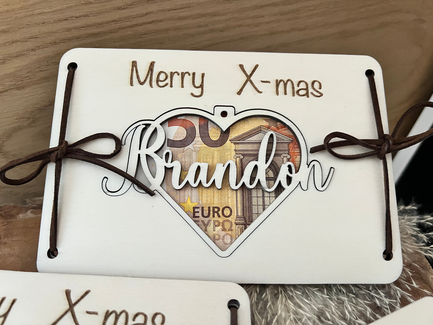 Personalisiertes Geldgeschenk Weihnachtsherz