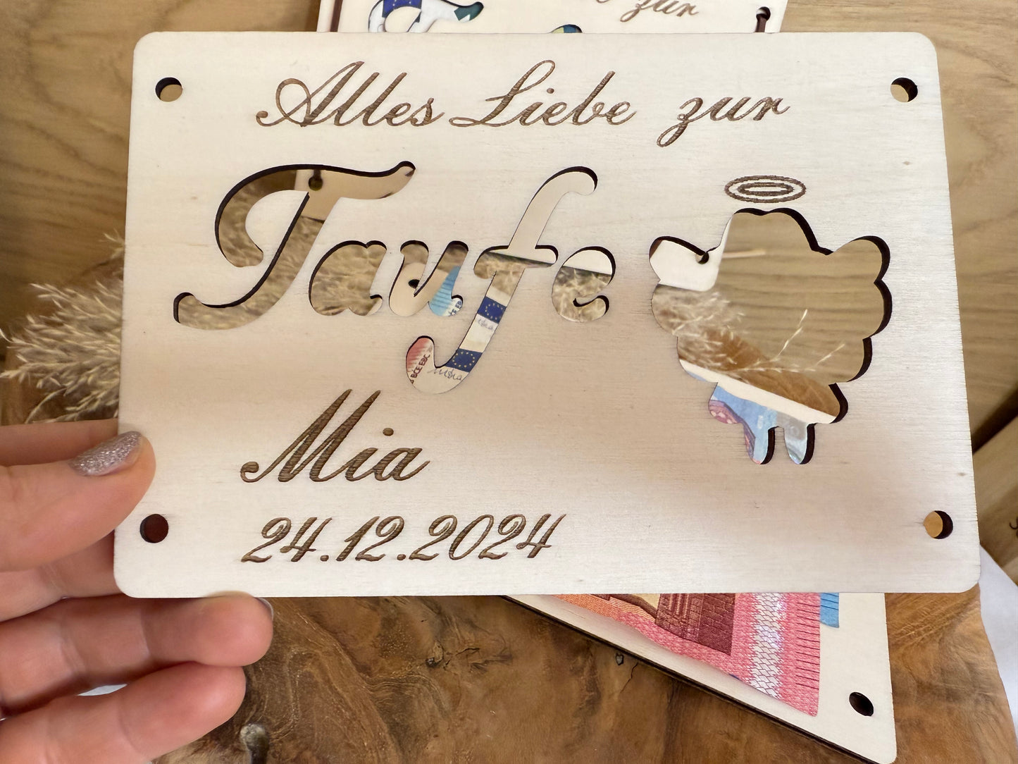baptism gift personalized with guardian angel