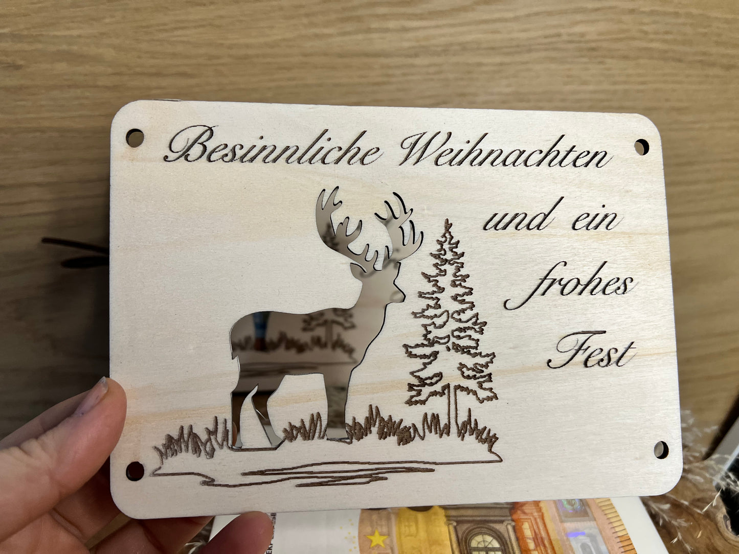 money gift Christmas deer