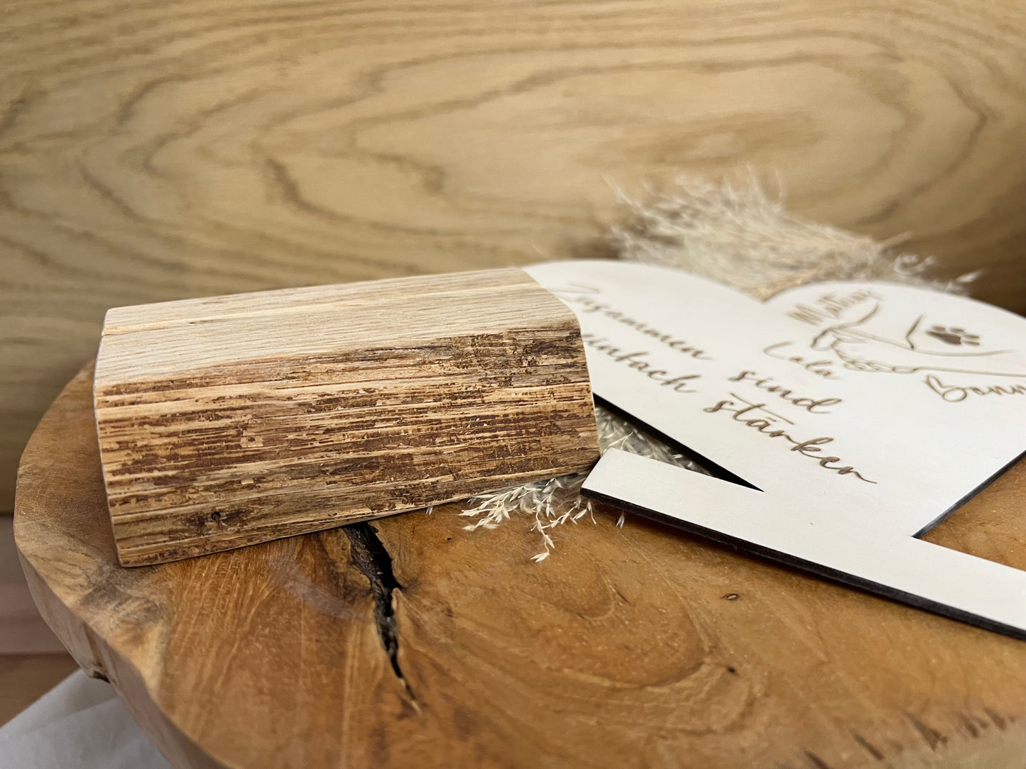 Herz aus Holz personalisierst