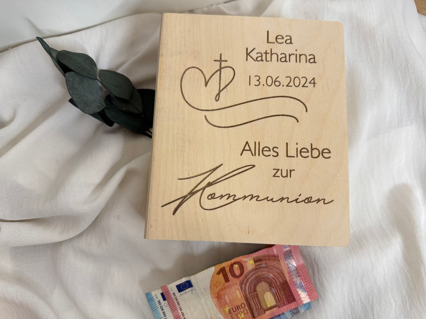 Communion money box personalized