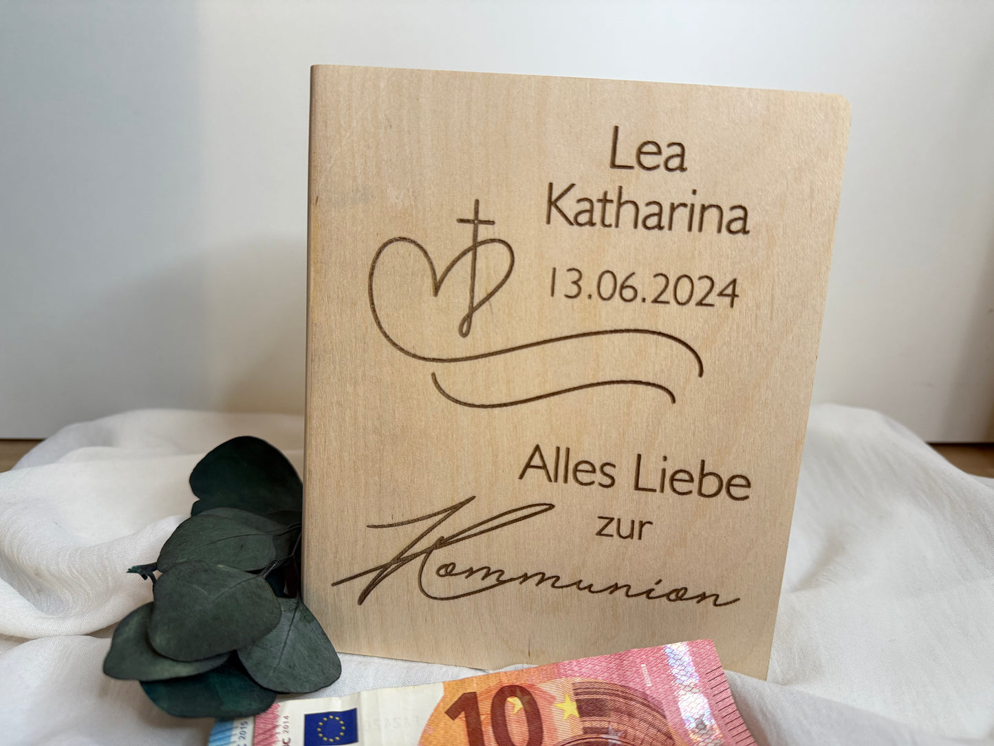 Communion money box personalized