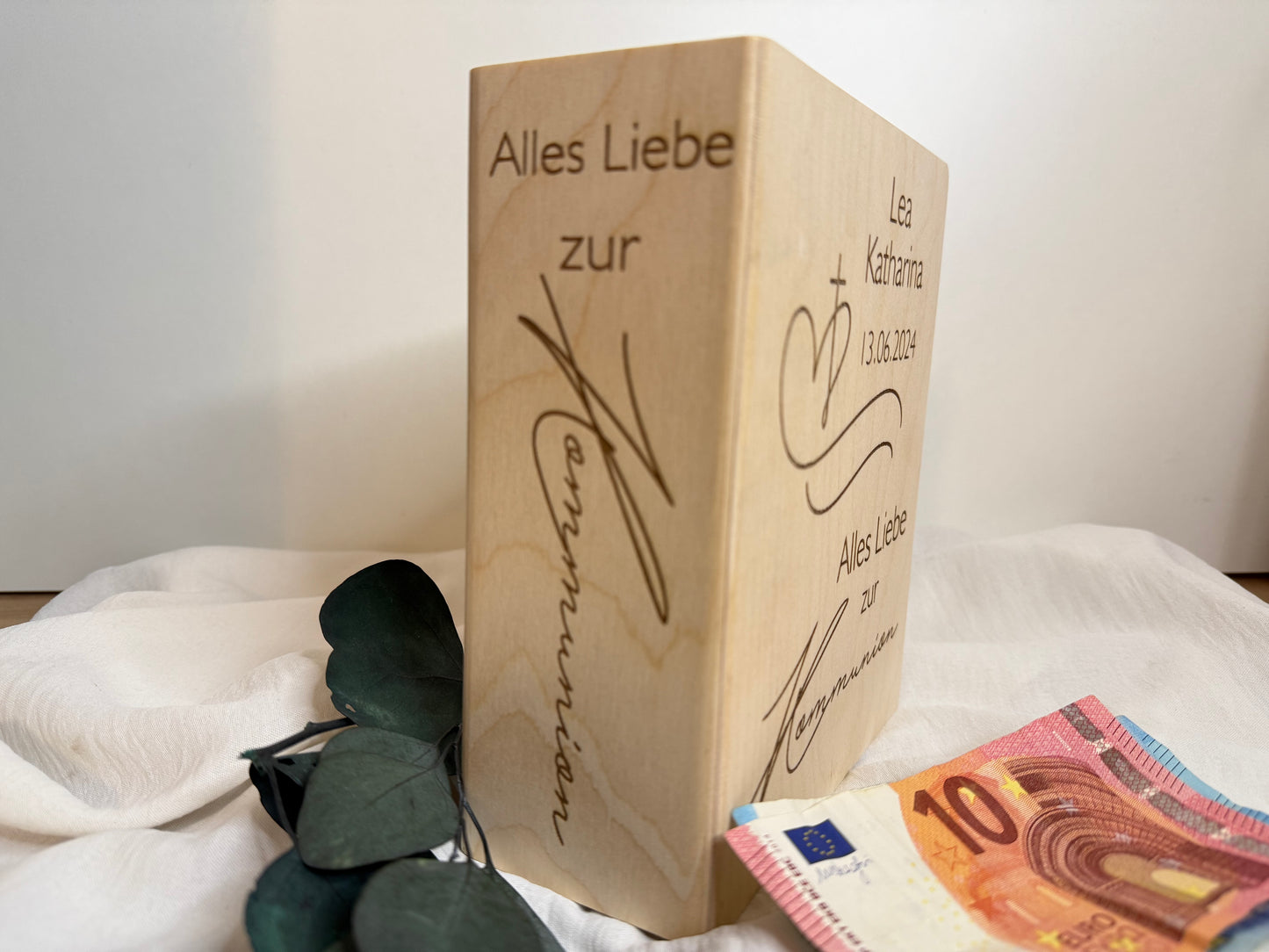 Communion money box personalized