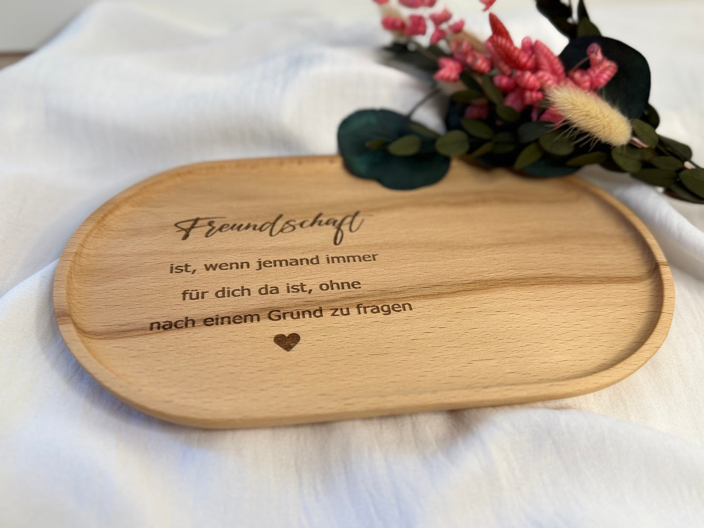 Tray with Engraving Friendship