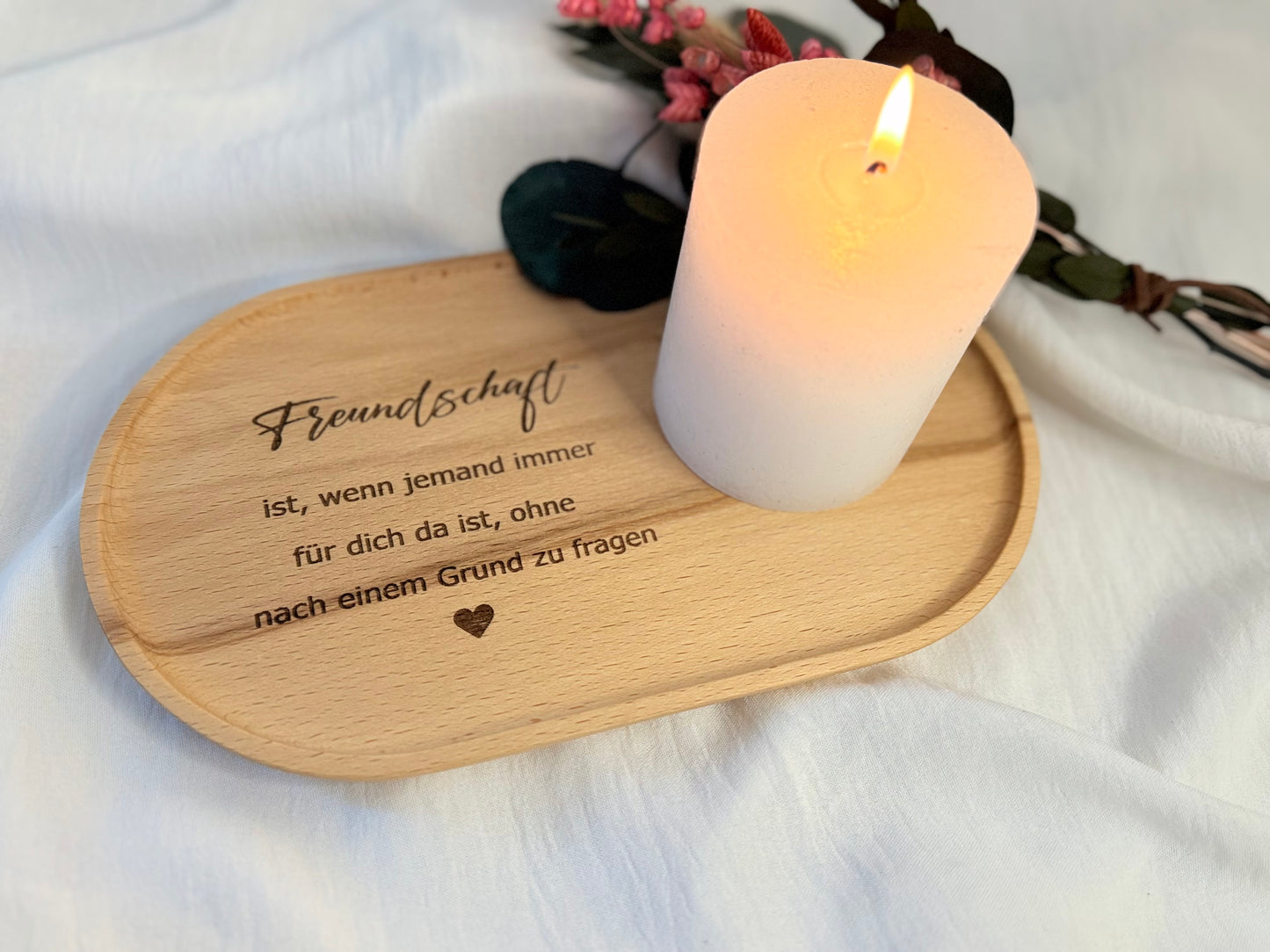 Tray with Engraving Friendship