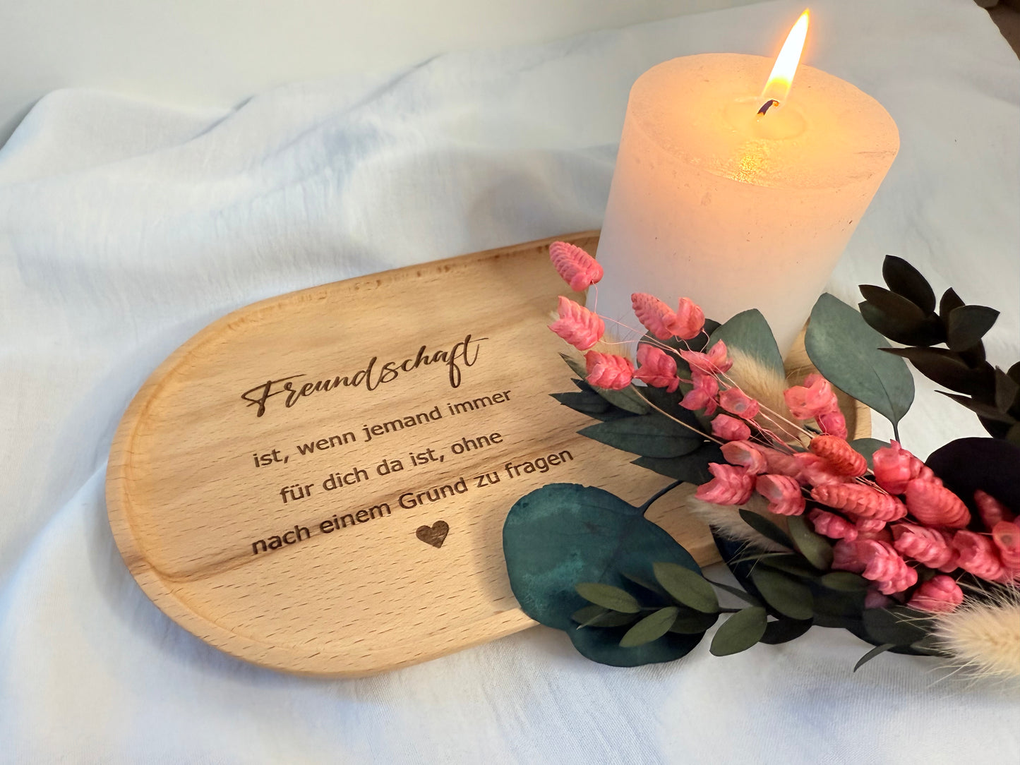 Tray with Engraving Friendship