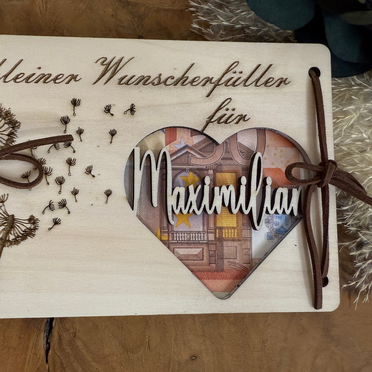 Geldgeschenk kleiner Wunscherfüller personalisiert