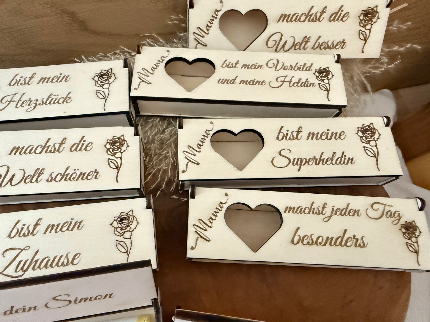 Muttertags Geschenkbox aus Holz