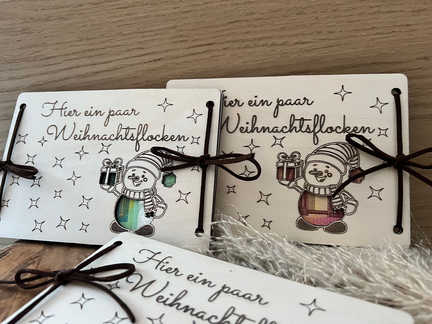 Geldgeschenk Weihnachten Weihnachtsflocken