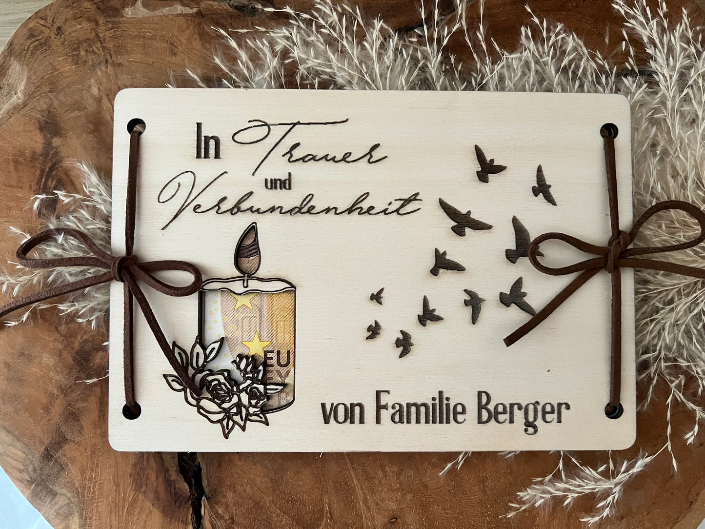 Trauerkarte mit Spruch personalisiert