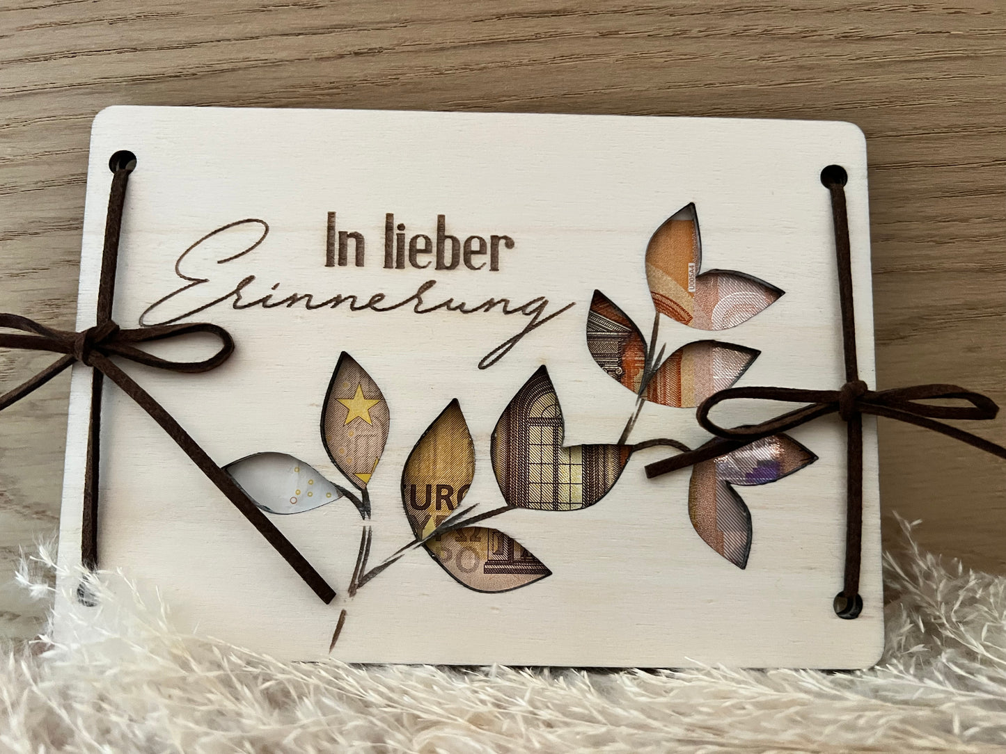 Trauerkarte mit Geldfach