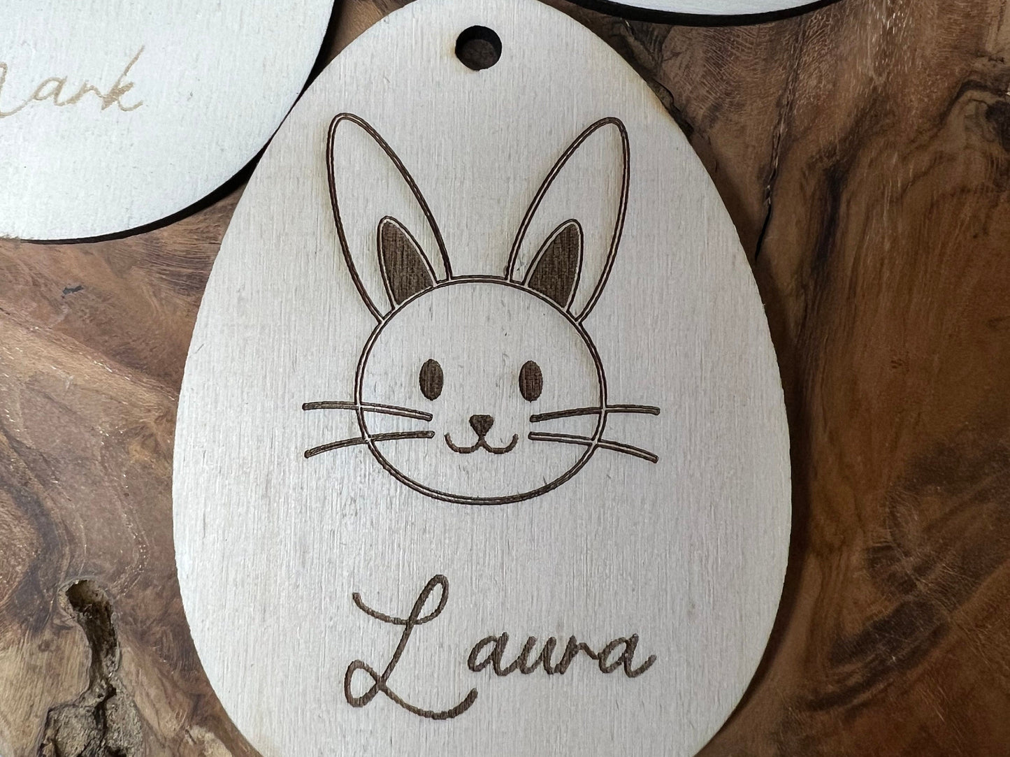 Easter bunny pendant personalized