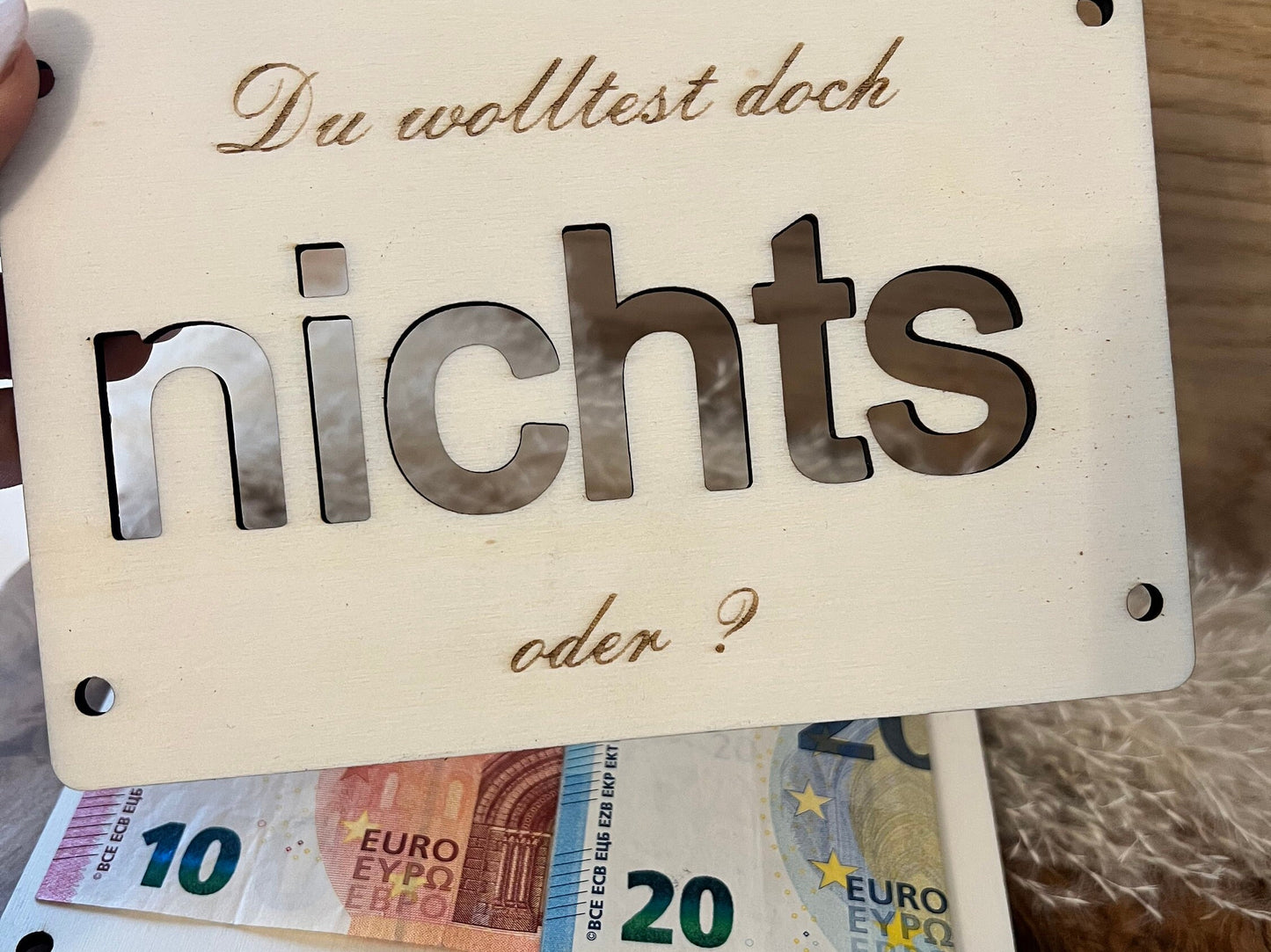Cash gift you didn't want anything