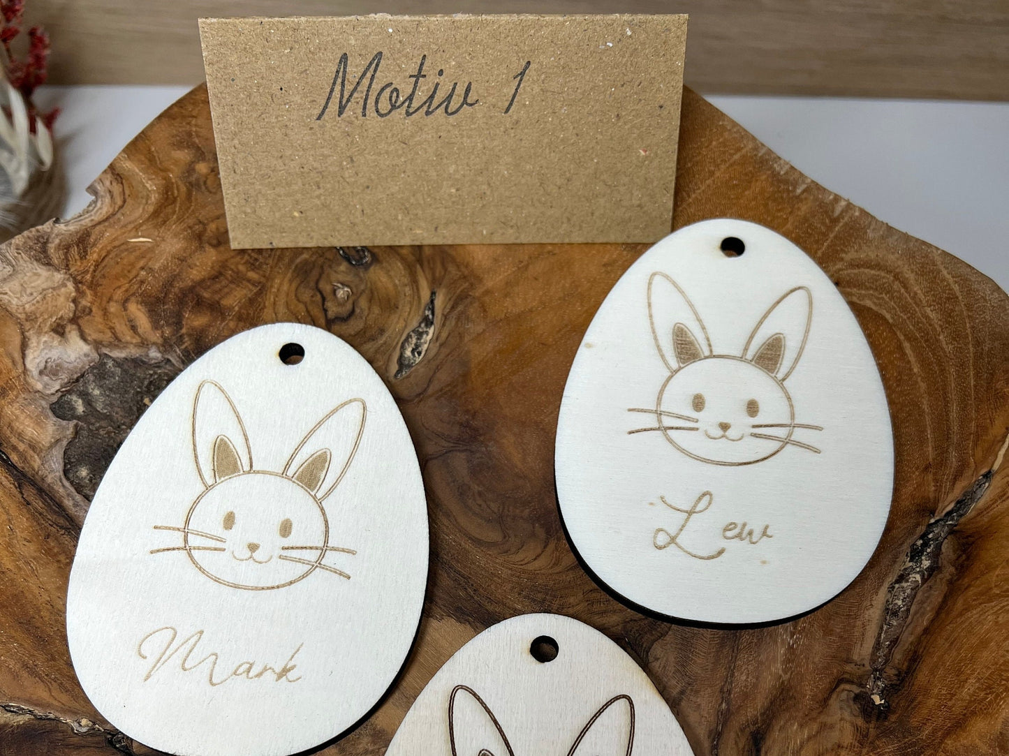 Easter bunny pendant personalized