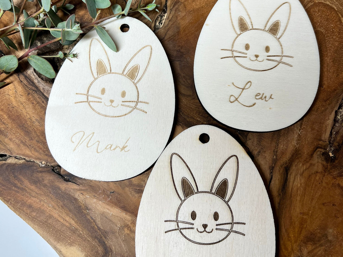 Easter bunny pendant personalized