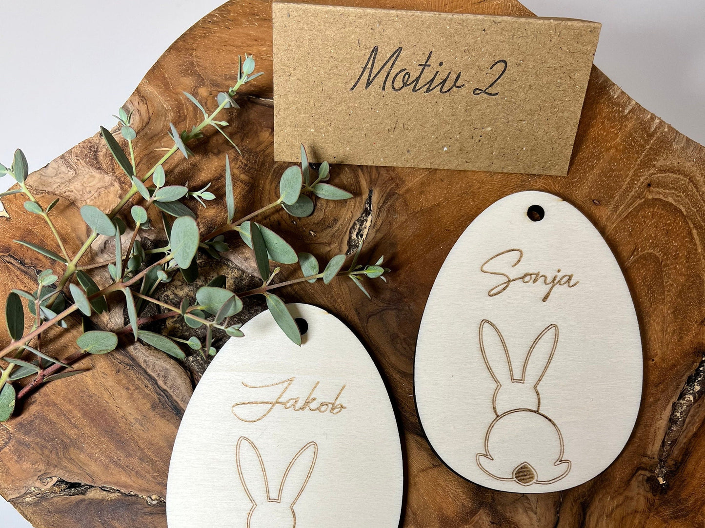 Easter bunny pendant personalized