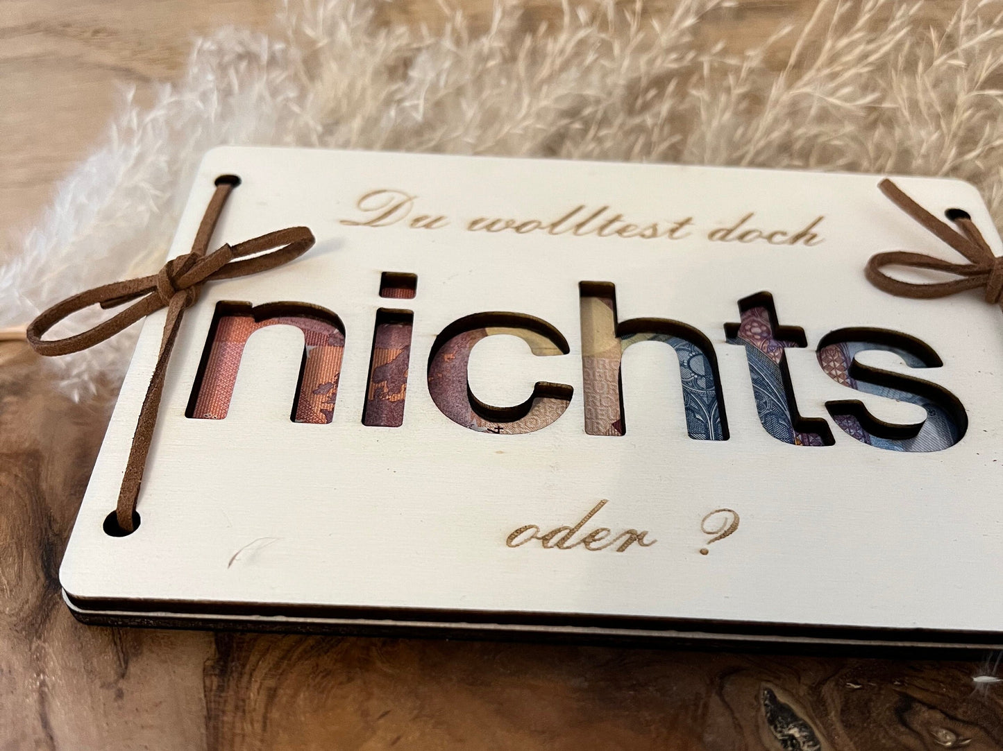 Cash gift you didn't want anything