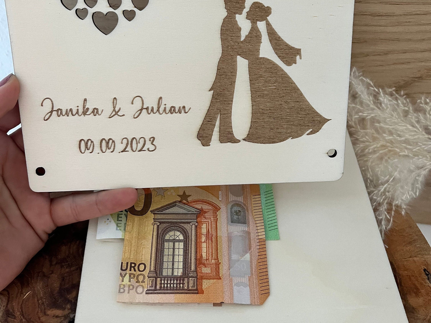 Geldgeschenk zur Hochzeit personalisiert