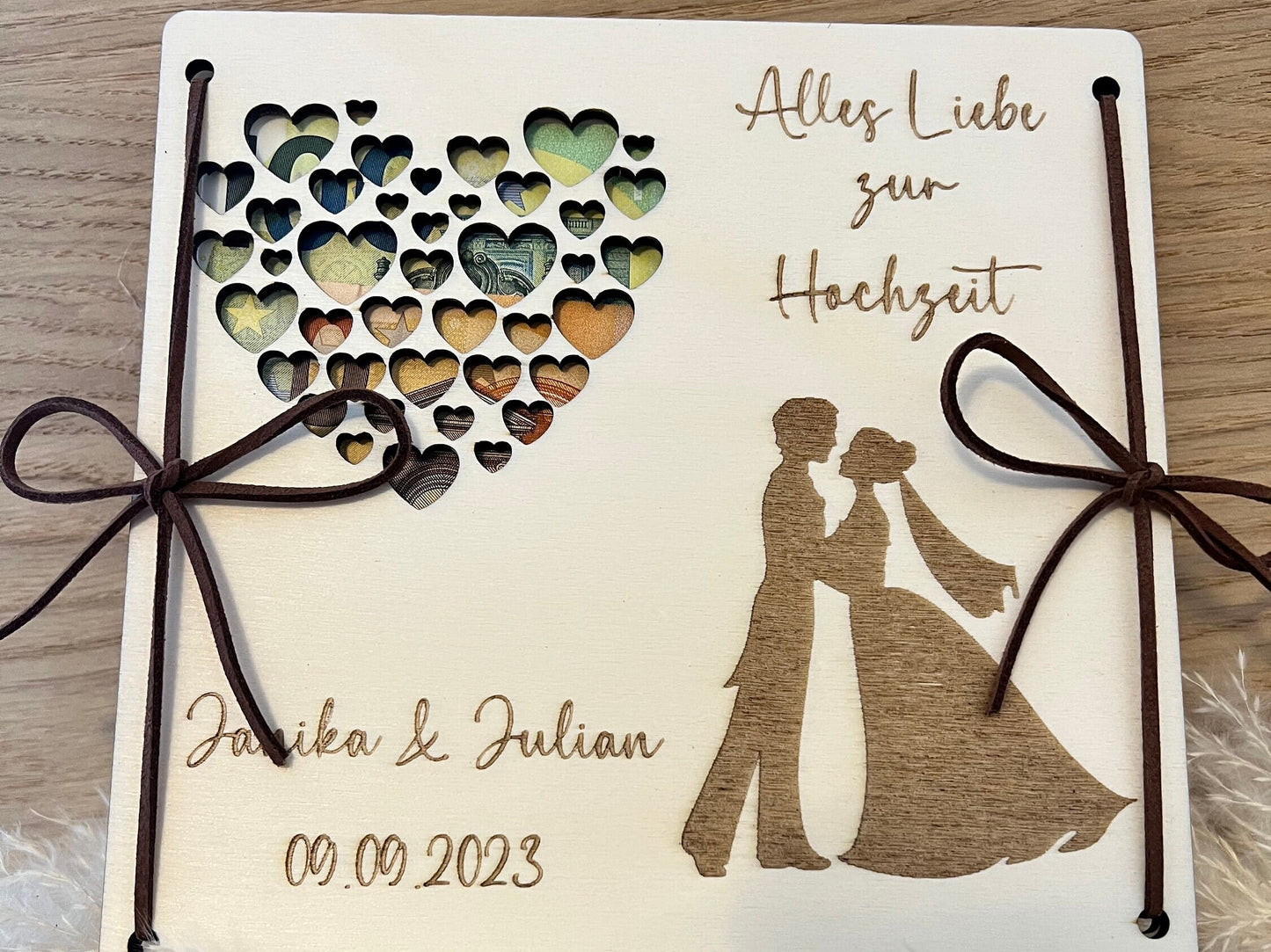 Geldgeschenk zur Hochzeit personalisiert