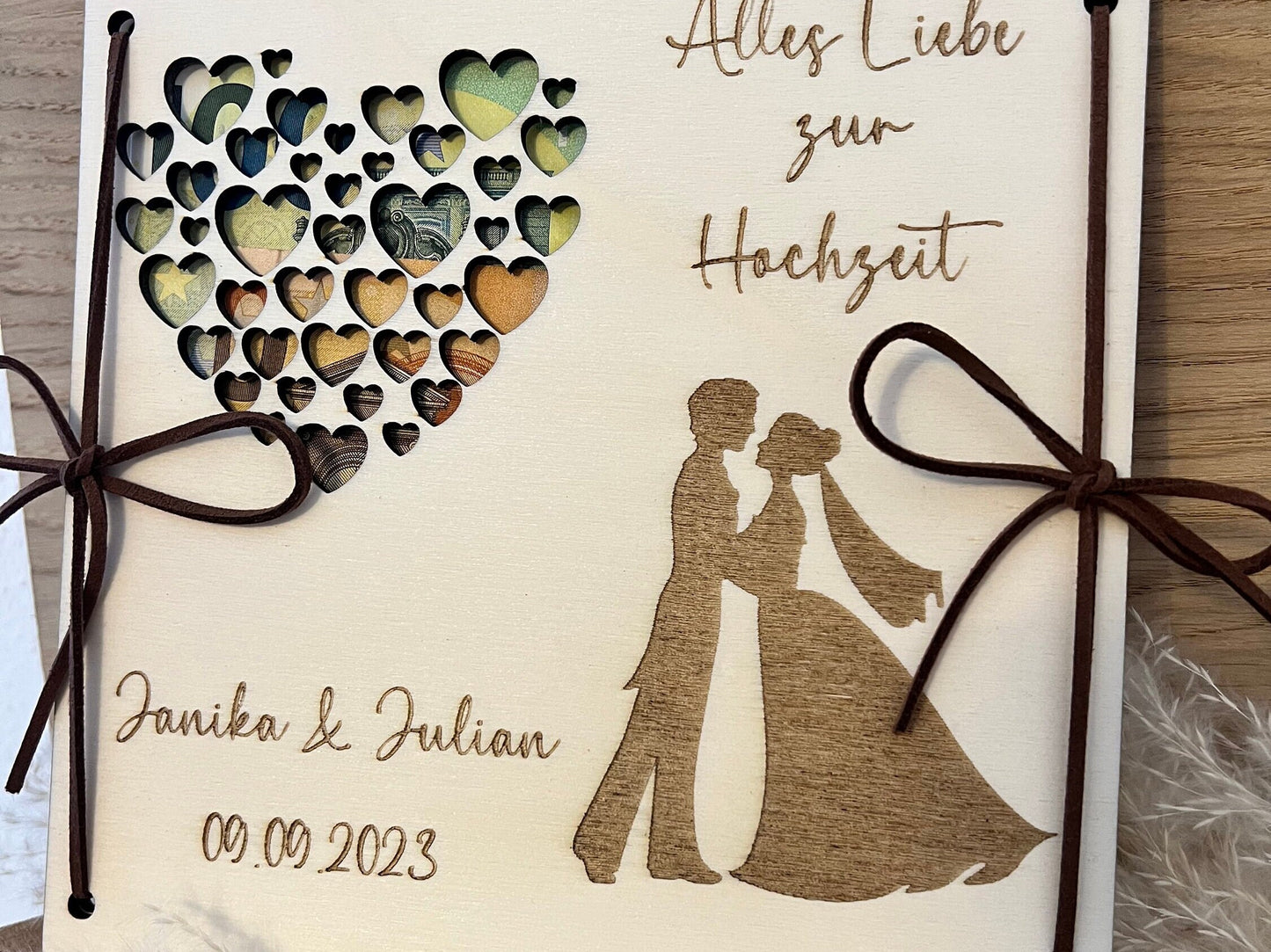 Geldgeschenk zur Hochzeit personalisiert