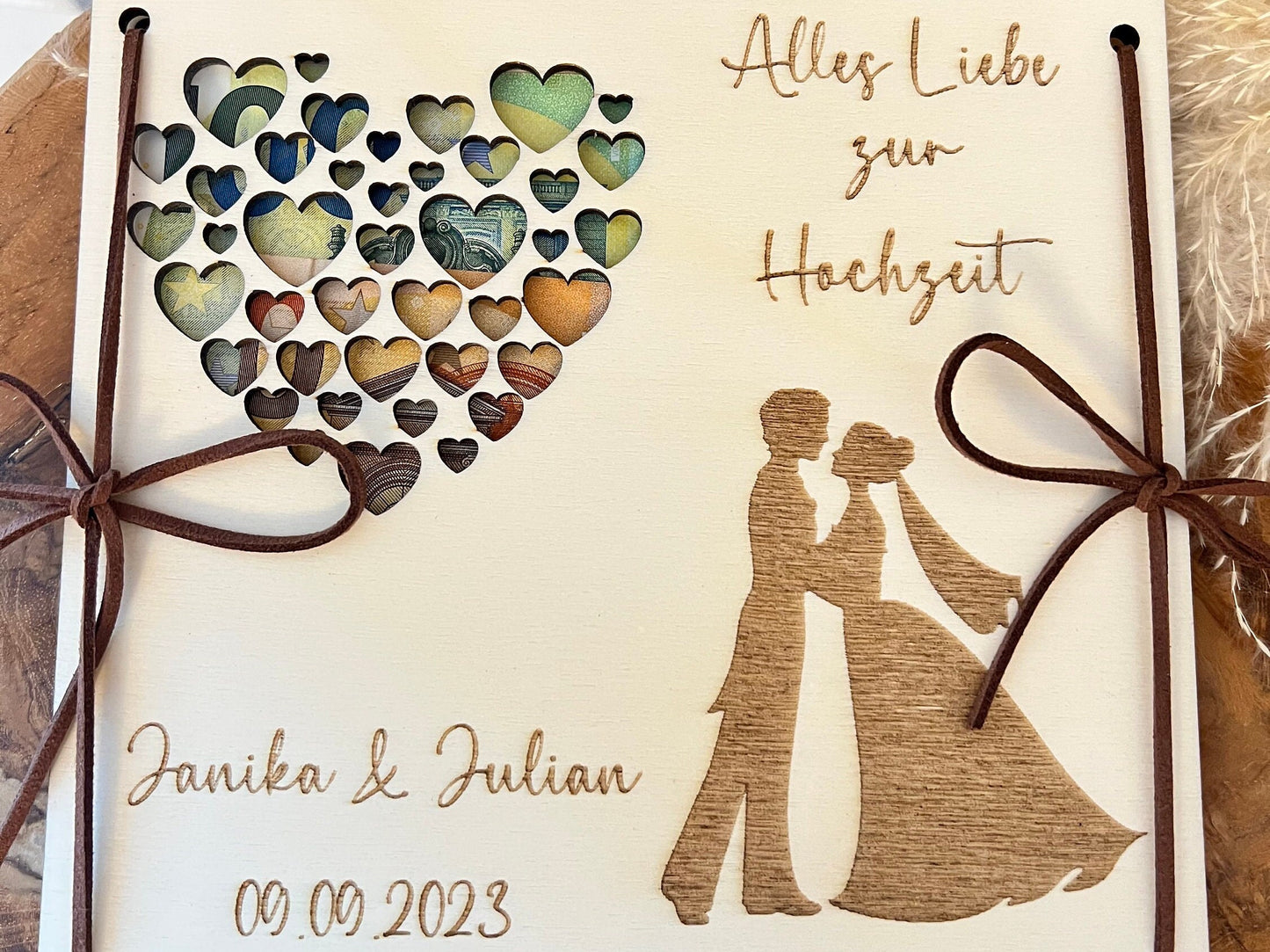 Geldgeschenk zur Hochzeit personalisiert