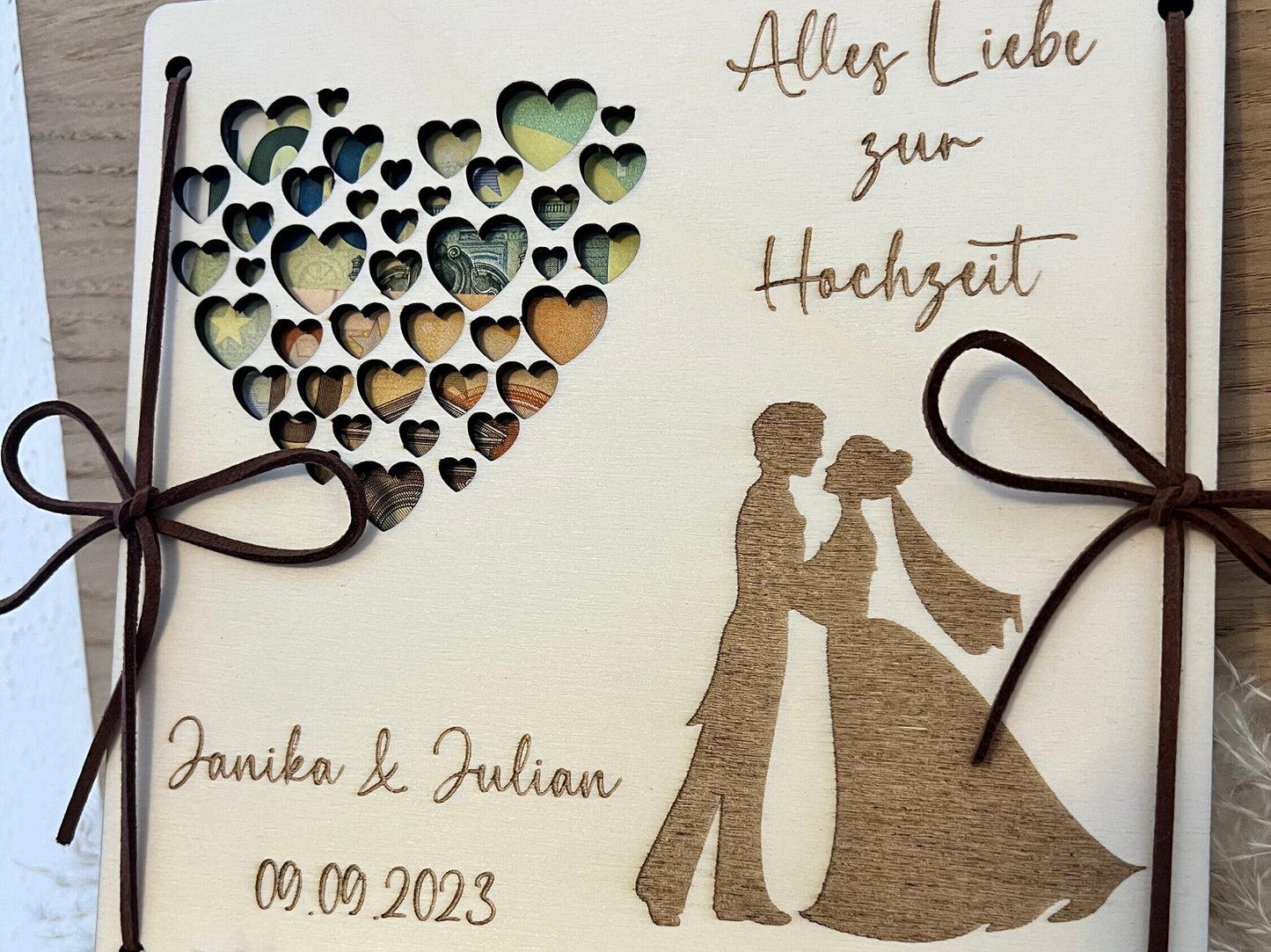 Geldgeschenk zur Hochzeit personalisiert