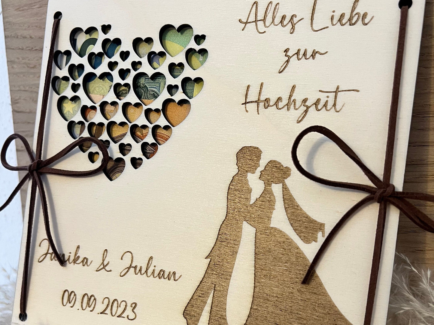 Geldgeschenk zur Hochzeit personalisiert