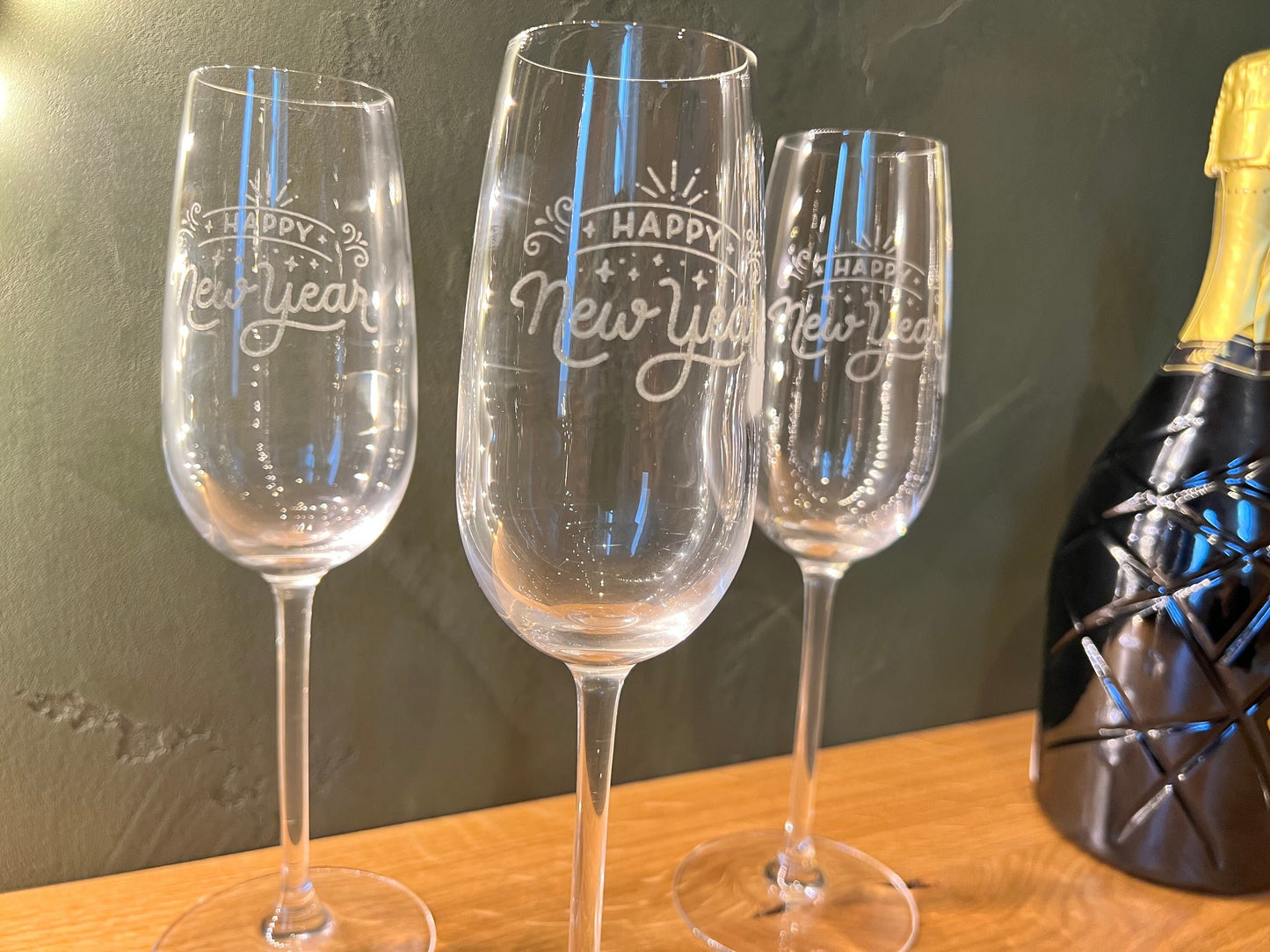 Sektglas für Neujahr