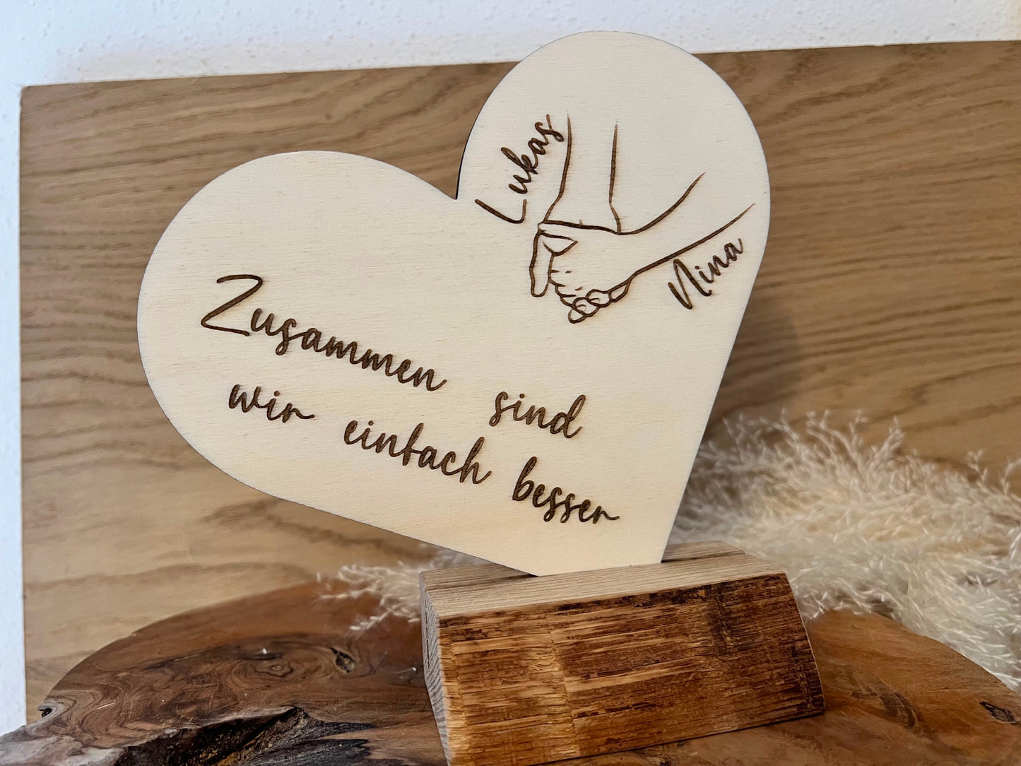 Personalisierter Herz Aufsteller