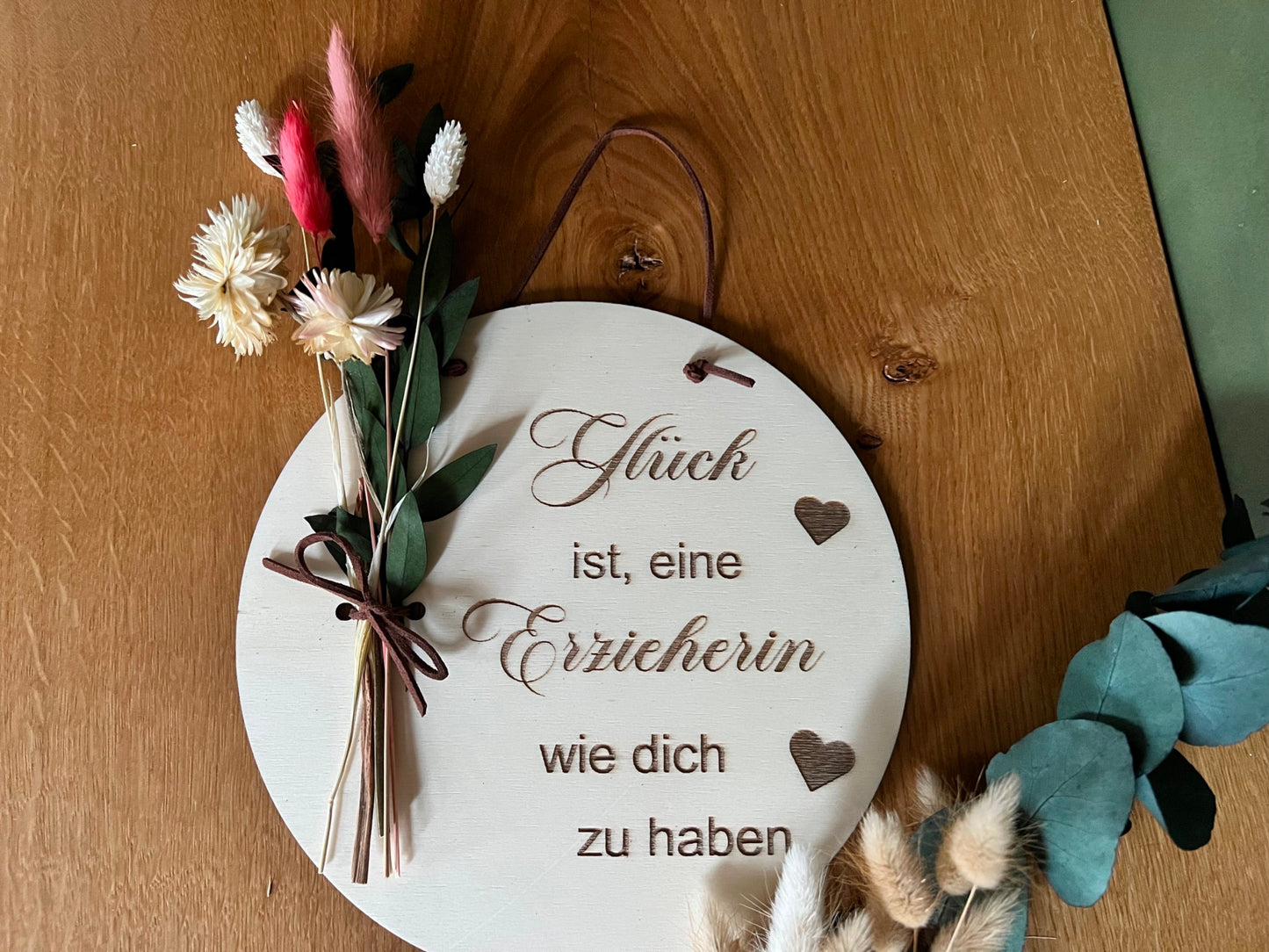 Wooden sign for educator