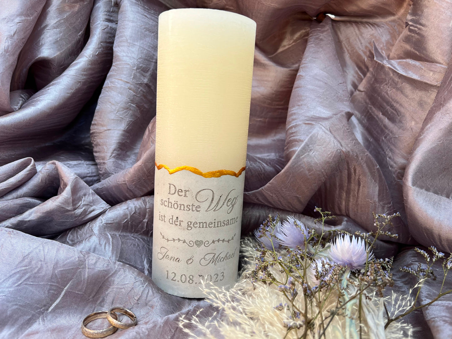 Hochzeitskerze für kirchliche Trauung