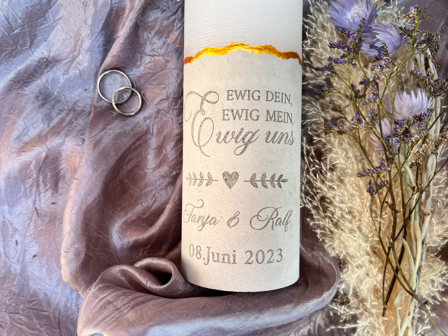 Hochzeitskerze für standesamtliche Trauung