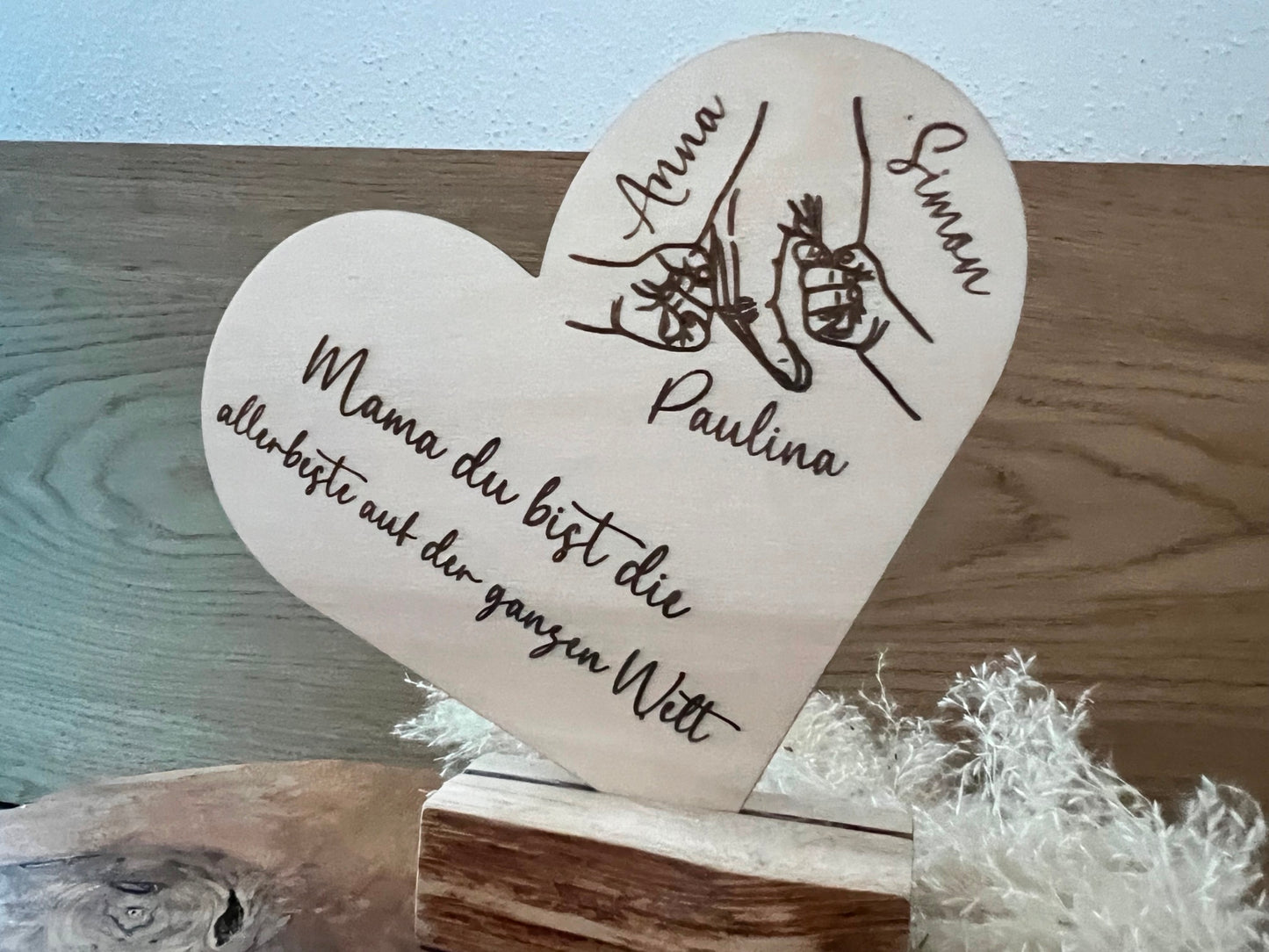 Herz Aufsteller Muttertag / Vatertag