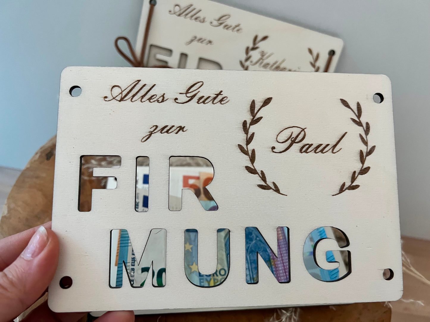 Geldgeschenk-Firmung-Karte