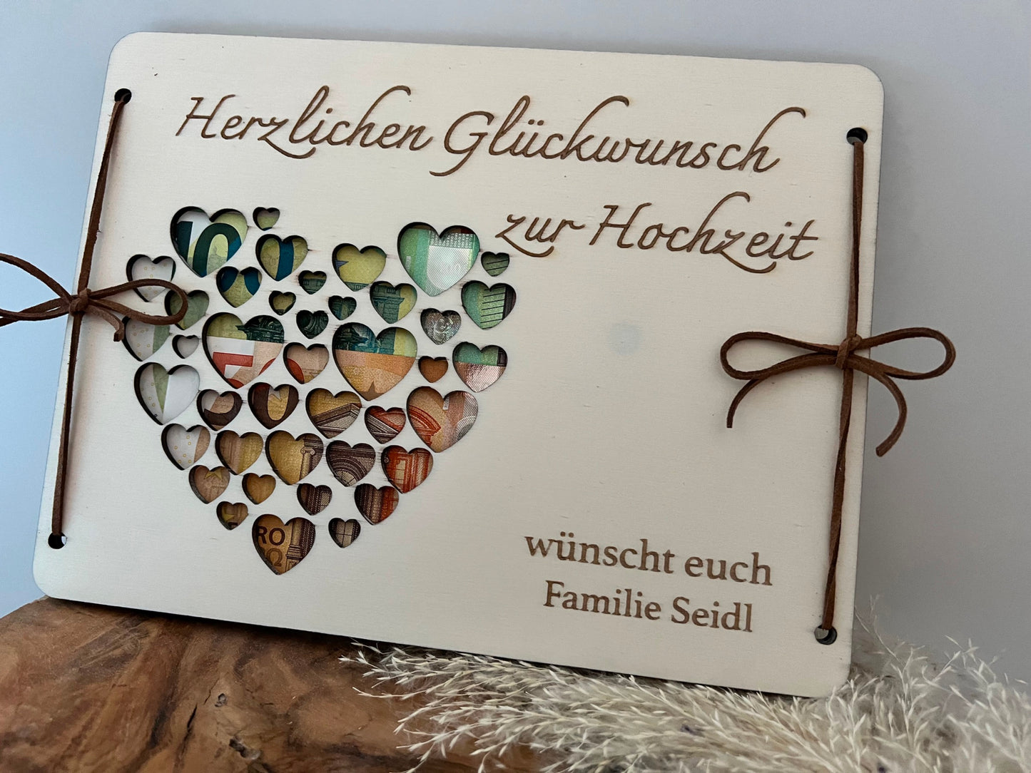 Hochzeitsgeschenk aus Holz