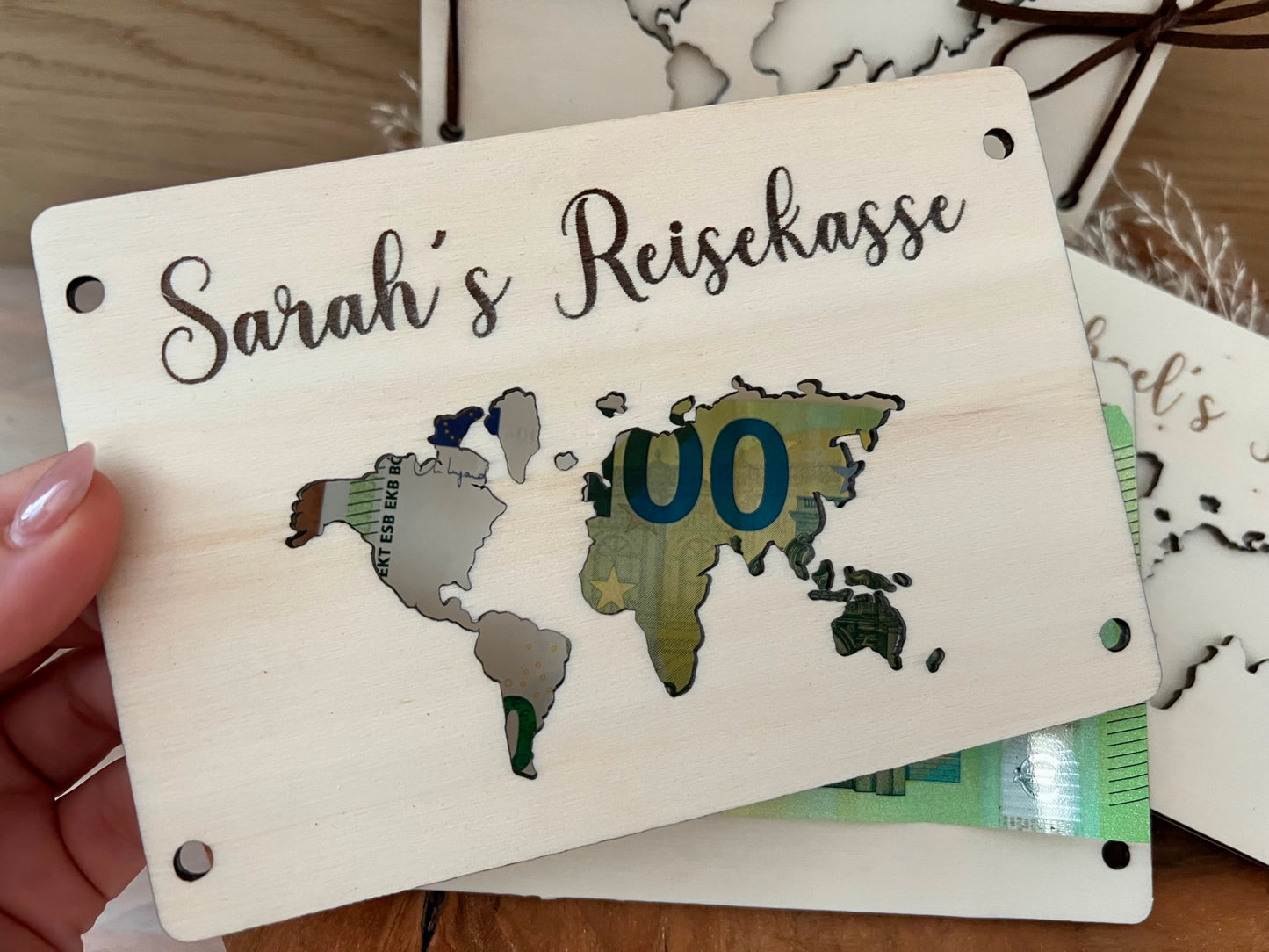 Money gift travel fund personalized