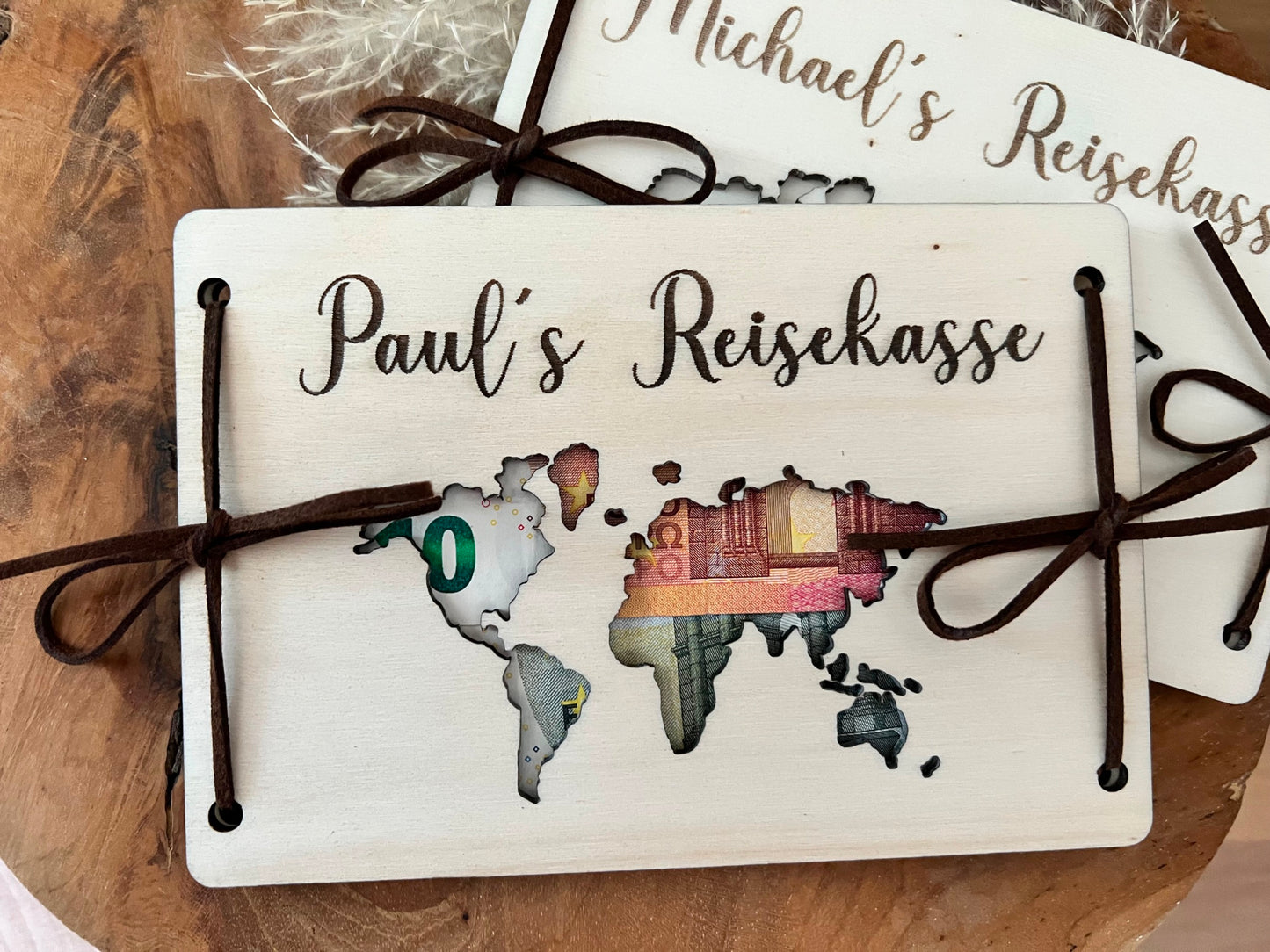 Money gift travel fund personalized