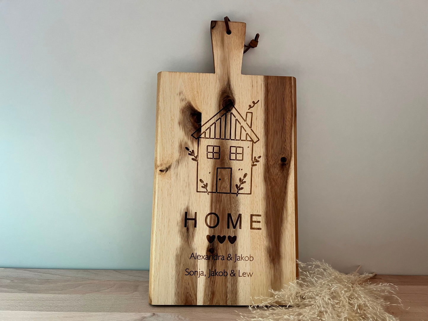 Holzbrett mit Gravur