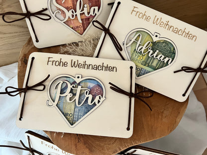 Personalized Money Gift Christmas Heart