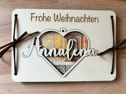 Personalized Money Gift Christmas Heart