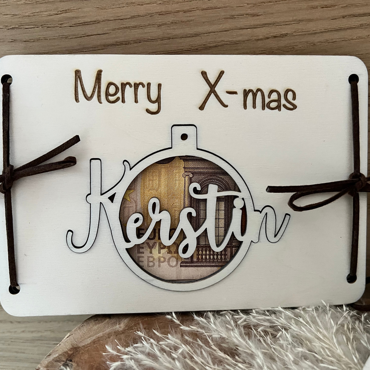 Personalisiertes Geldgeschenk Weihnachtskugel