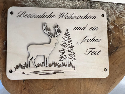 Geldgeschenk Weihnachten Hirsch