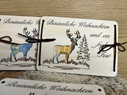 Geldgeschenk Weihnachten Hirsch