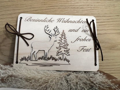 Geldgeschenk Weihnachten Hirsch