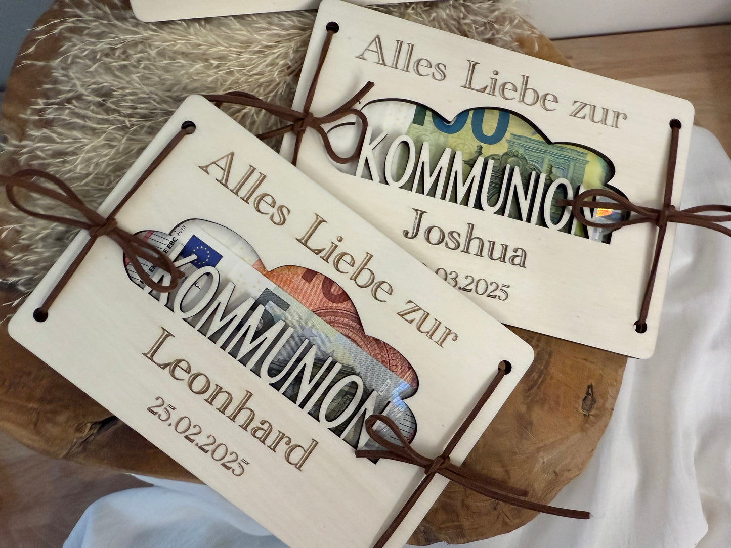Personalized money gift for communion