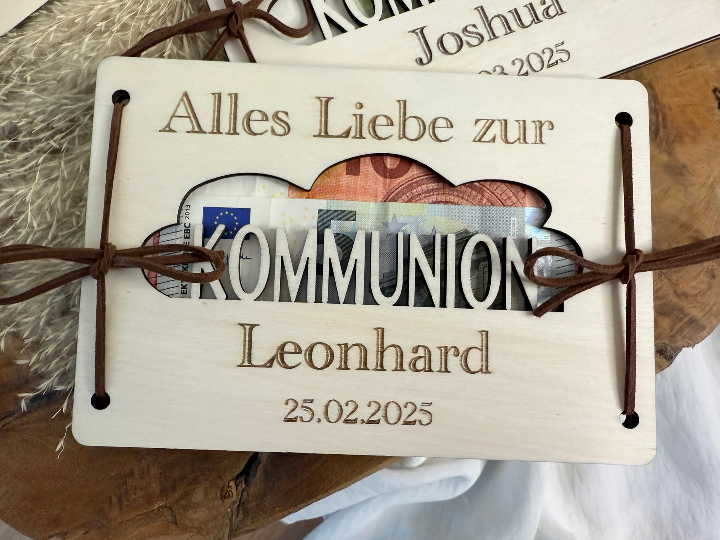Personalized money gift for communion